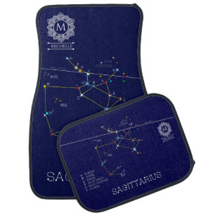 Zodiac Constellation Sagittarius Car Floor Mat