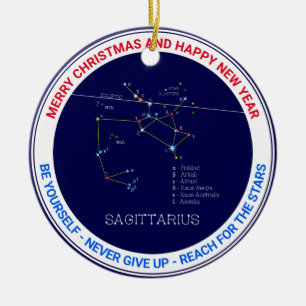 Zodiac Constellation Sagittarius Ceramic Ornament