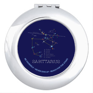 Zodiac Constellation Sagittarius Compact Mirror