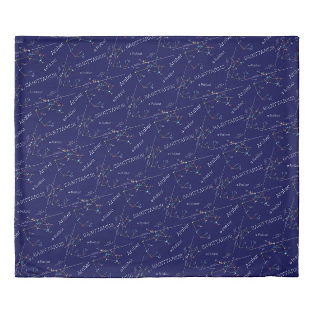 Zodiac Constellation Sagittarius Duvet Cover (Front)