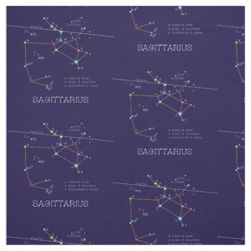 Zodiac Constellation Sagittarius Fabric