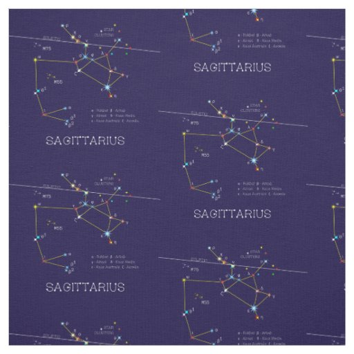 Zodiac Constellation Sagittarius Fabric