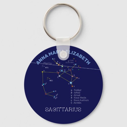 Zodiac Constellation Sagittarius Keychain