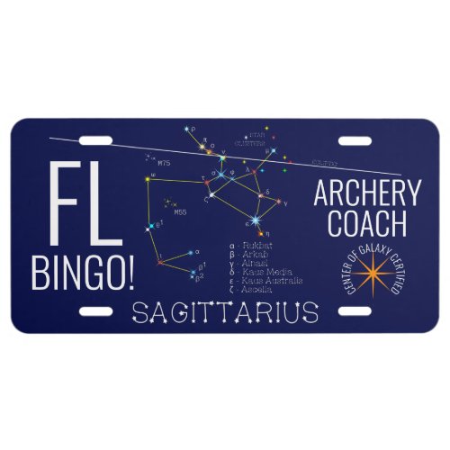 Zodiac Constellation Sagittarius License Plate