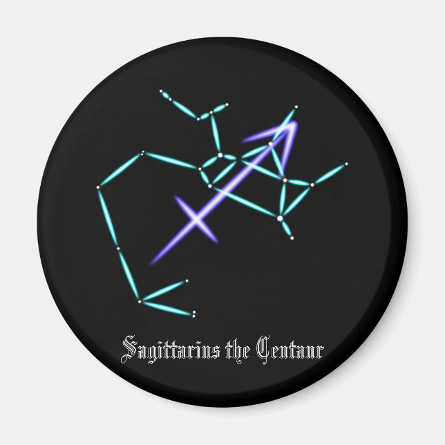 Zodiac Constellation Sagittarius Magnet (Front)