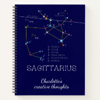 Zodiac Constellation Sagittarius Notebook