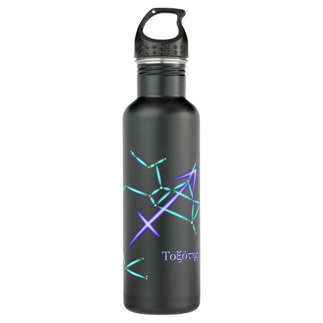 Zodiac Constellation Sagittarius Stainless Steel Water Bottle (Front)