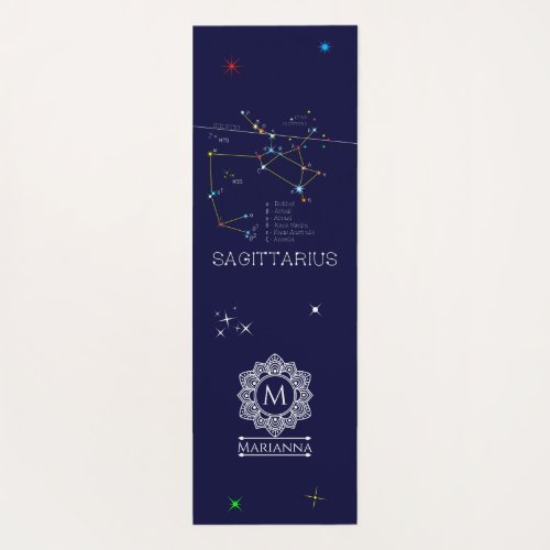 Zodiac Constellation Sagittarius Yoga Mat