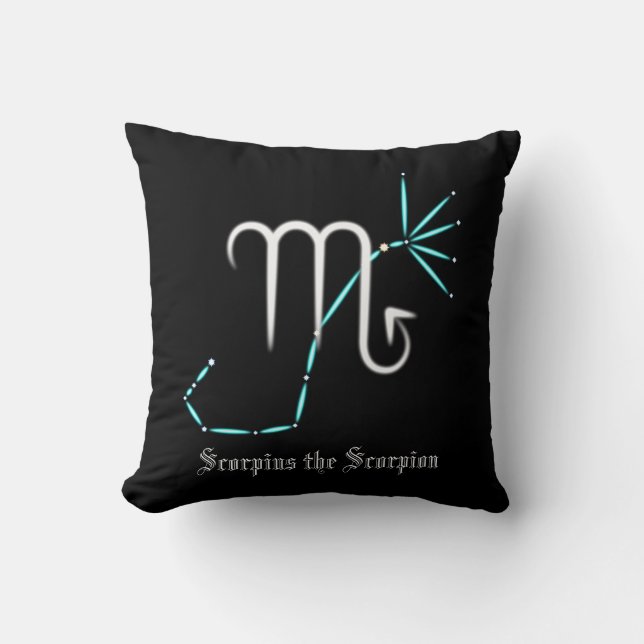 Zodiac Constellation Scorpio Throw Pillow (Front)