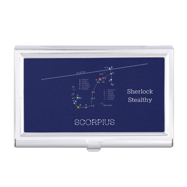 Zodiac Constellation Scorpius Business Card Case (Front)