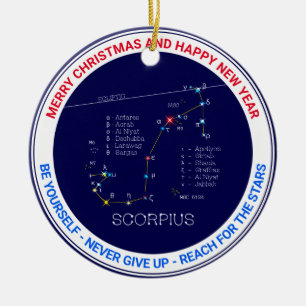 Zodiac Constellation Scorpius Ceramic Ornament