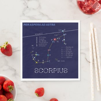 Zodiac Constellation Scorpius Napkins by DigitalSolutions2u at Zazzle