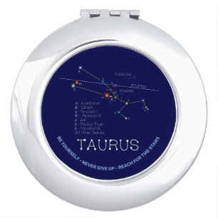 Zodiac Constellation Taurus Compact Mirror