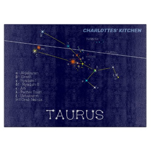 Zodiac Constellation Taurus Cutting Board