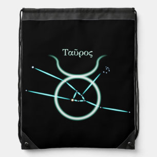 Zodiac Constellation Taurus Drawstring Bag