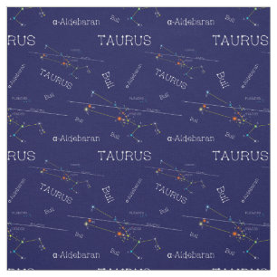 Zodiac Constellation Taurus Fabric