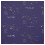 Zodiac Constellation Taurus Fabric