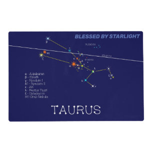 Zodiac Constellation Taurus Placemat