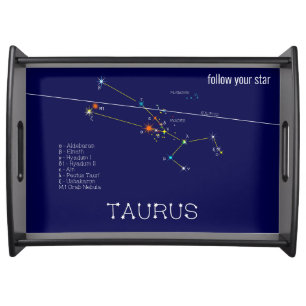 Zodiac Constellation Taurus Serving Tray