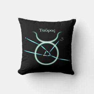 Zodiac Constellation Taurus Throw Pillow