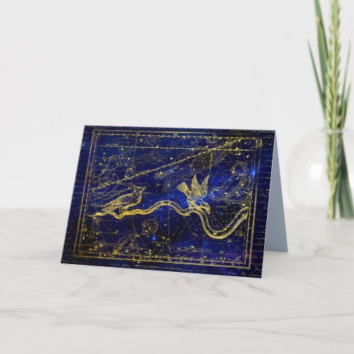 zodiac constellation tissue greeting card