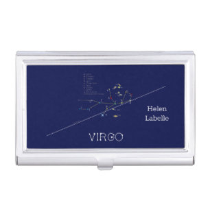 Zodiac Constellation Virgo Business Card Case