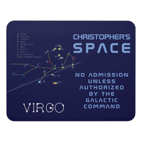 Zodiac Constellation Virgo Door Sign