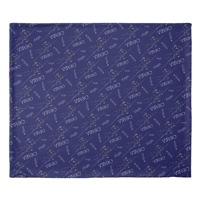 Zodiac Constellation Virgo Duvet Cover (Front)