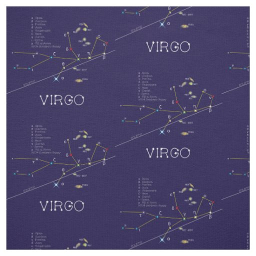 Zodiac Constellation Virgo Fabric