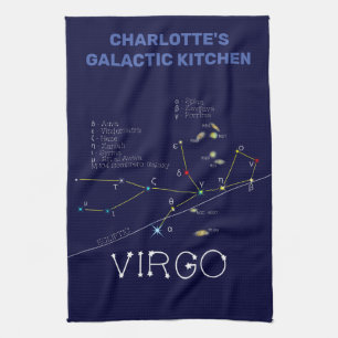 Zodiac Constellation Virgo Kitchen Towel