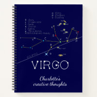 Zodiac Constellation Virgo Notebook