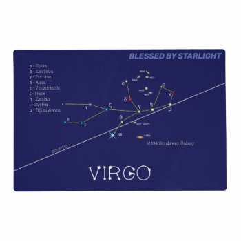 Zodiac Constellation Virgo Placemat by DigitalSolutions2u at Zazzle