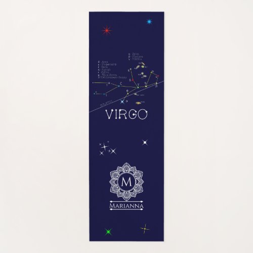 Zodiac Constellation Virgo Yoga Mat