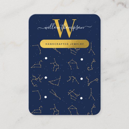 Zodiac Constellations Jewelry Display Card
