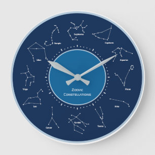 ZODIAC CONSTELLATIONS LARGE CLOCK