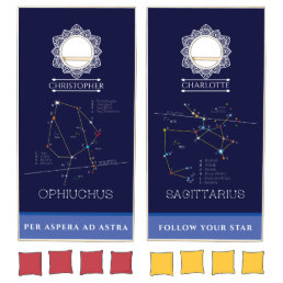 Zodiac Constellations Ophiuchus And Sagittarius Cornhole Set