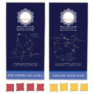 Zodiac Constellations Ophiuchus And Sagittarius Cornhole Set