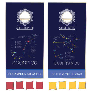 Zodiac Constellations Scorpius And Sagittarius Cornhole Set