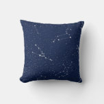Zodiac Constellations With A Dark Blue Starry Sky Throw Pillow at Zazzle