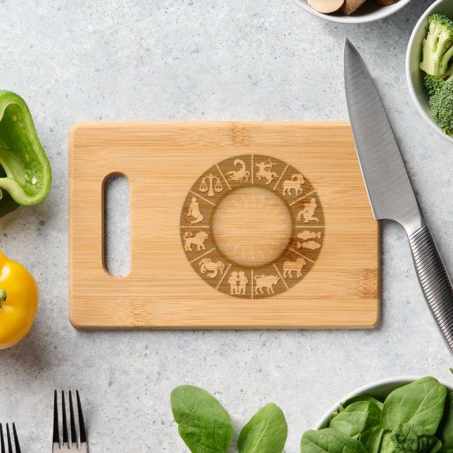 Zodiac Engraved Cutting Board (Kitchen Counter)