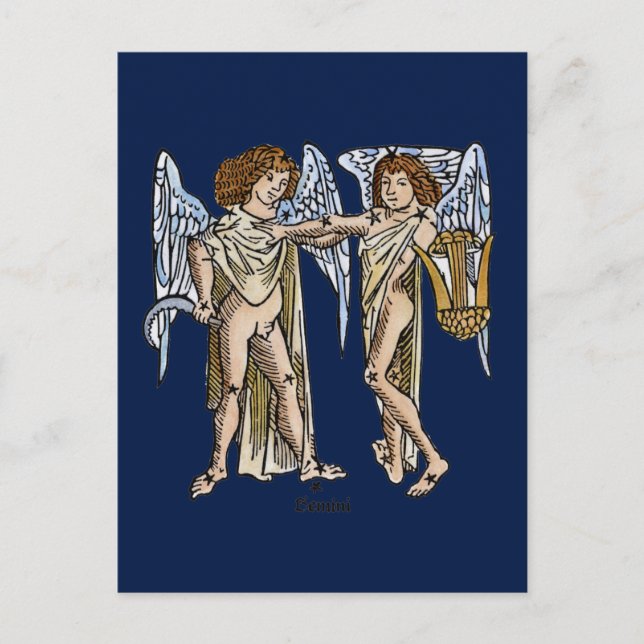 Zodiac: Gemini, 1482 Postcard (Front)