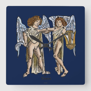 Zodiac: Gemini, 1482 Square Wall Clock