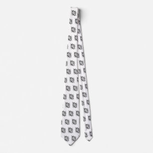 Zodiac - Gemini - Black & White Neck Tie