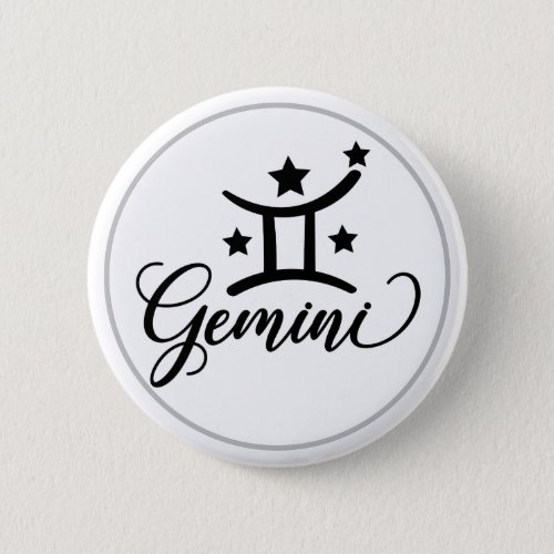 Zodiac Gemini Button