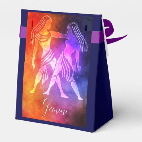 Zodiac  Gemini Colorful Candy Colors Favor Boxes