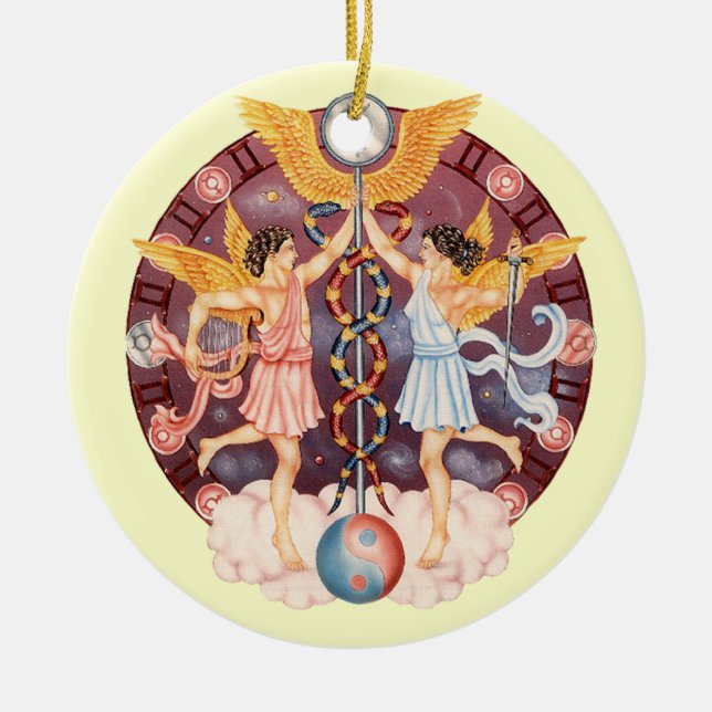 Zodiac Gemini - Customize it! Ceramic Ornament (Front)
