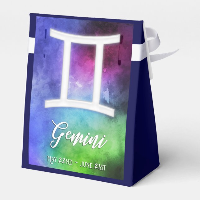 Zodiac : Gemini Dates Favor Boxes (Back Side)