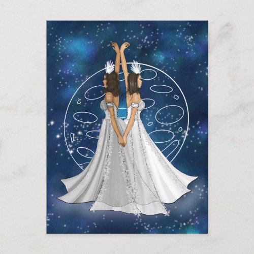 Zodiac Gemini Goddess With Planet Mercury  Postcard