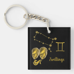 Zodiac Gemini Keychain