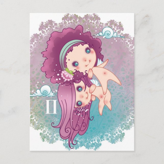 Zodiac Gemini Postcard (Front)